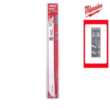 MILWAUKEE 5 lames de scie sabre bi-métaux/co SAWZALL 18 TPI - Longueur ...