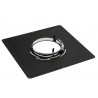 TEN - Plaque de propreté inox 400x400mm Ø125mm noir - 126125