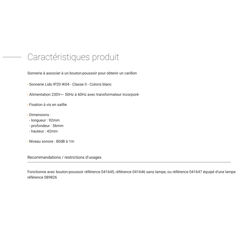 Legrand Türklingel 230V Aufputz - Kabellos Oder Kabelgebunden, Mit Melodien, Für Den Innenbereich